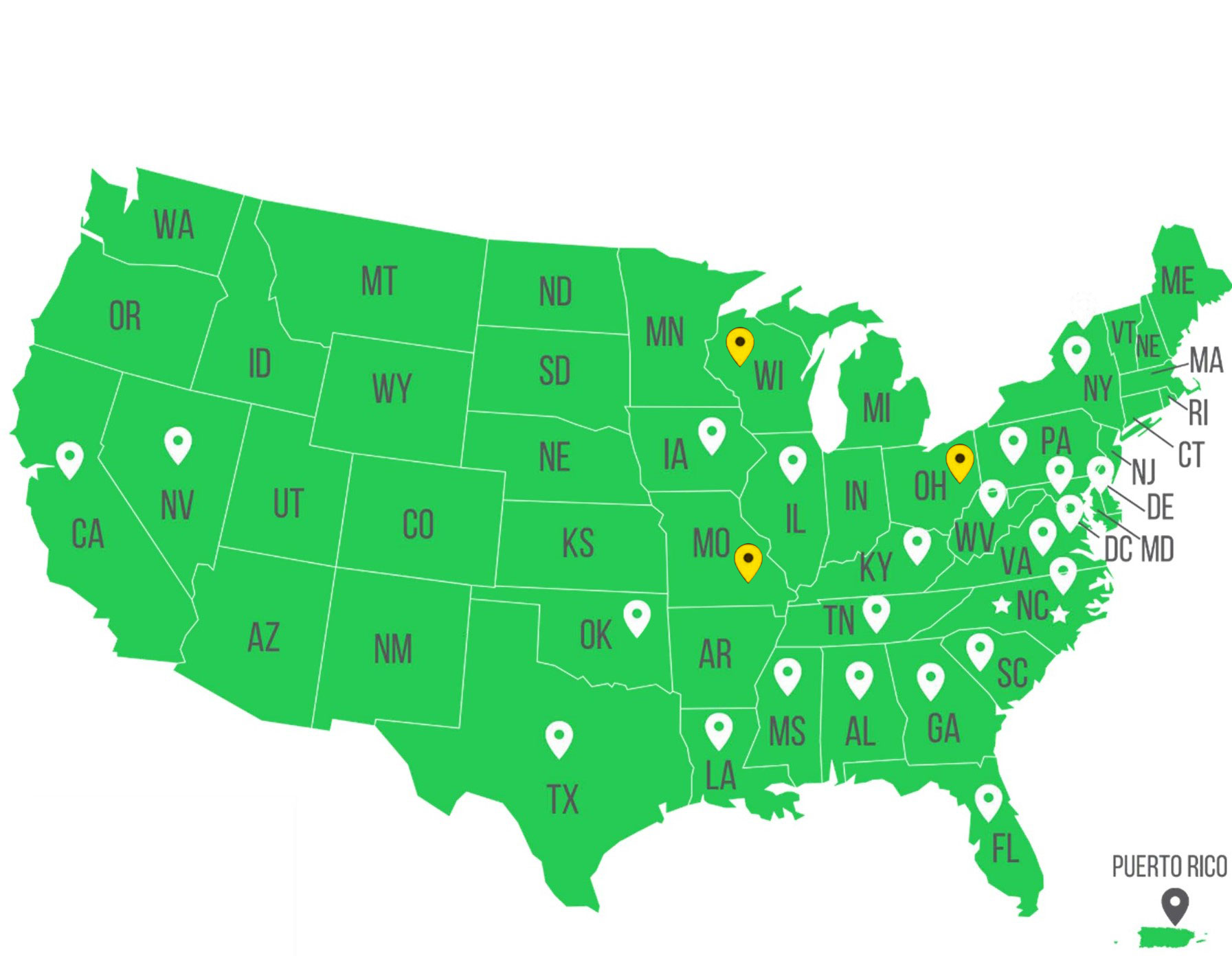 Federal Work and Regions Covered | CCI - The Leader In Industrial Services